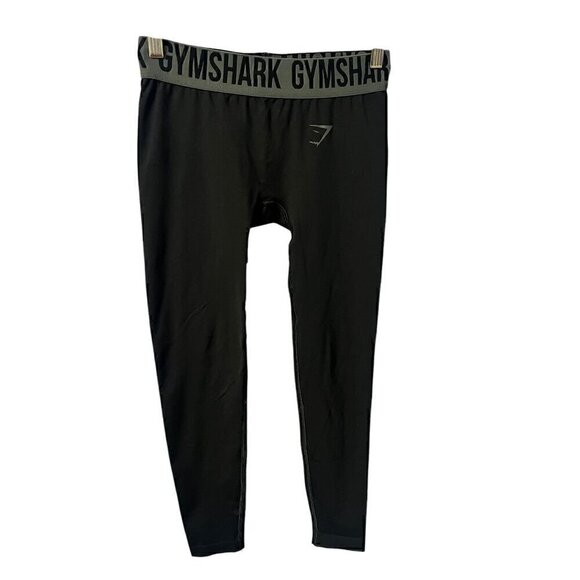 Gymshark Womens Seamless Low-Rise Black Leggings, Elasticated waistband, SM - Picture 3 of 8